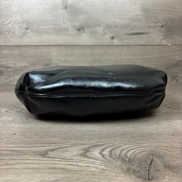 ZARA Shoulder Bag Hobo Black Faux Leather Slouchy Large Tote Purse Zip Closure - Picture 8 of 16